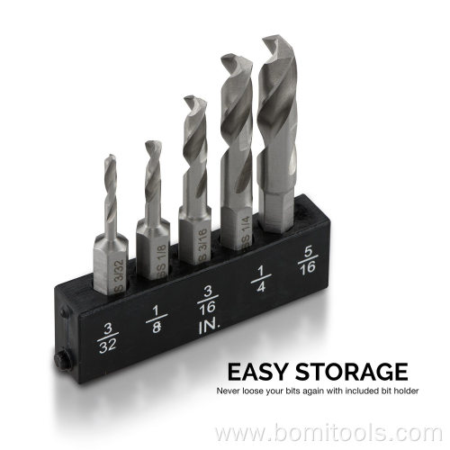 HSS Customized Stubby Hex Shank Drill Bit set